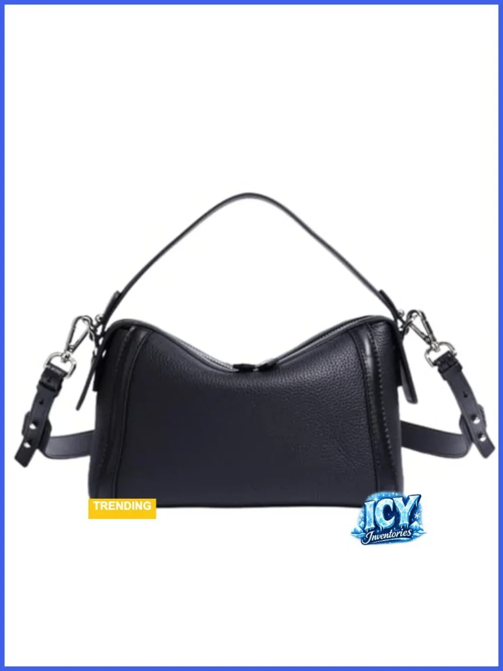 Genuine Leather Satchel Purse Women Top Handle Crossbody Bag Adjustable Strap